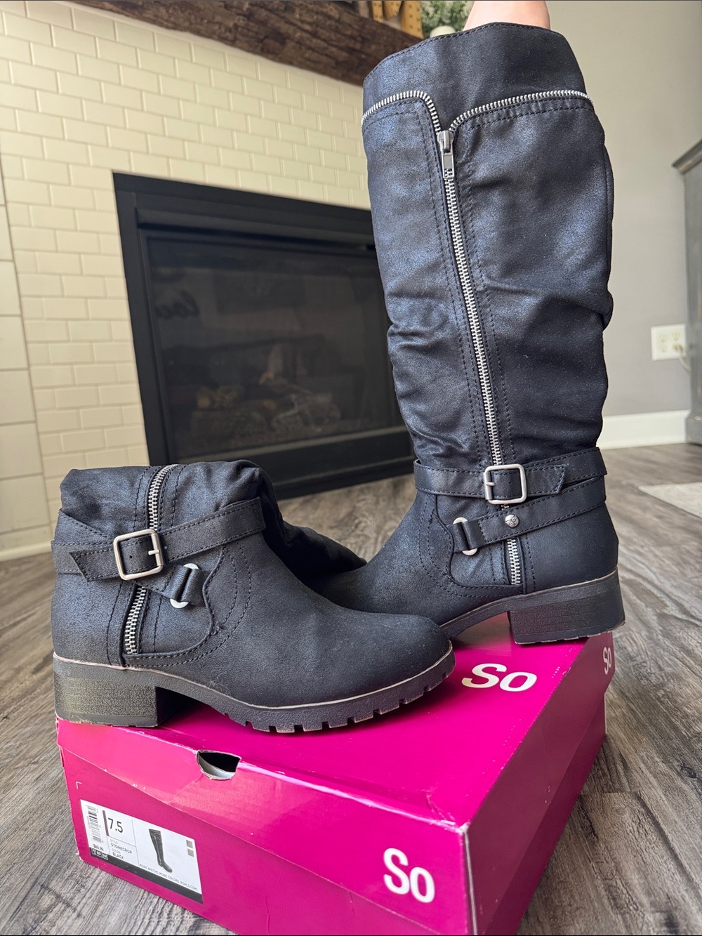 SO Black Heeled Boots